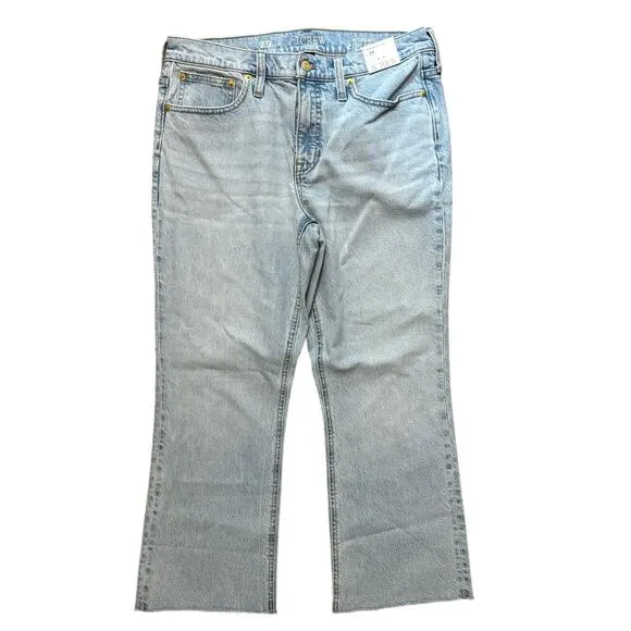 NWT J.Crew 9” Demi Boot Crop Jeans In Ashland Wash Size 29