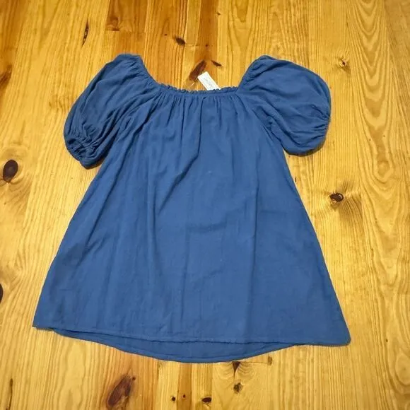 NWT Jens Pirate Booty Jardin Cotton Mini Dress Women’s SIZE MED Denim Blue