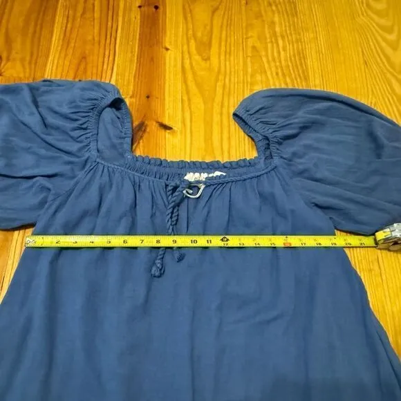 NWT Jens Pirate Booty Jardin Cotton Mini Dress Women’s SIZE MED Denim Blue