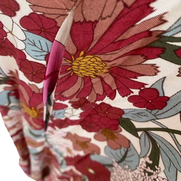 NWT Jodifl 1X Sienna Sunset Boho Maxi dress Retro Floral Shift Flowy Flutter