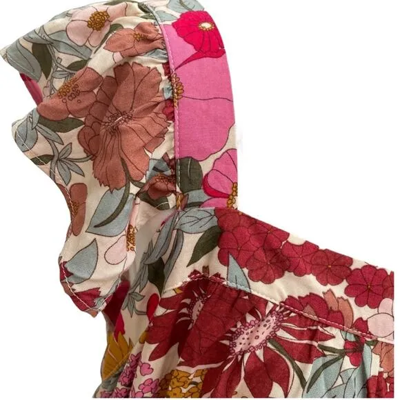 NWT Jodifl 1X Sienna Sunset Boho Maxi dress Retro Floral Shift Flowy Flutter