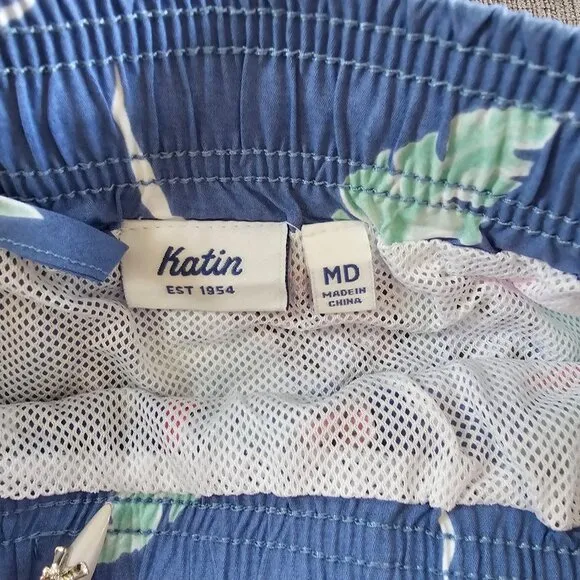 NWT Katin Men's Blue Paradise Volley Swim Beach Shorts Size Medium