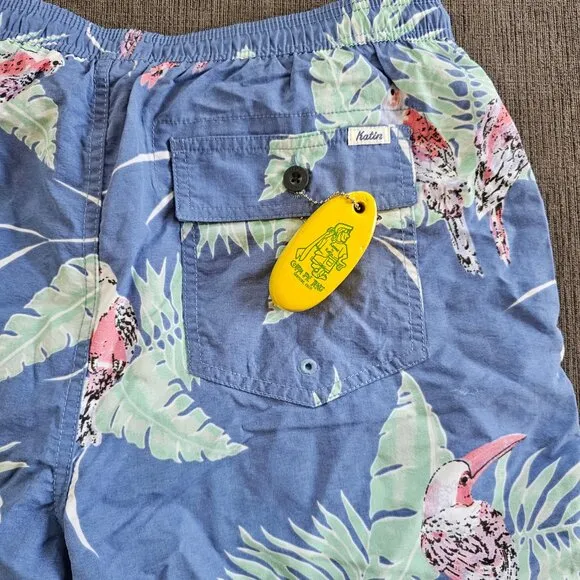 NWT Katin Men's Blue Paradise Volley Swim Beach Shorts Size Medium
