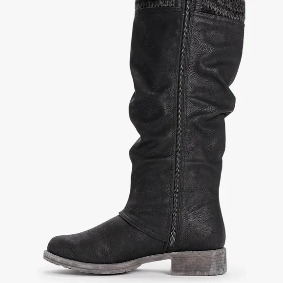 NWT Lukees By Muk Luks Bianca Beverly Black Water Resistant Boots Womens Size 11
