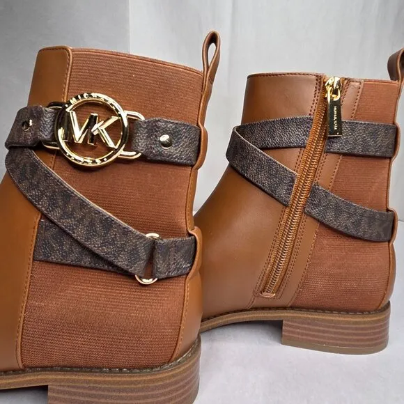 NWT Michael Kors Women's Rory Flat Bootie Boots Size 7 Luggage