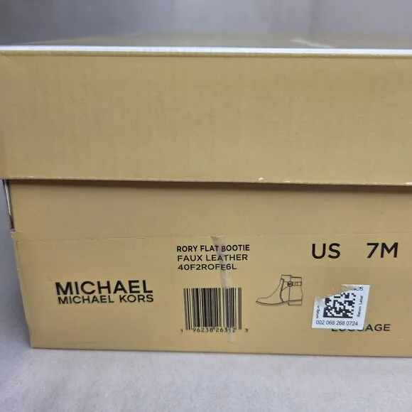NWT Michael Kors Women's Rory Flat Bootie Boots Size 7 Luggage