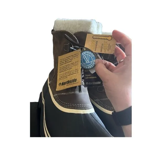 NWT Northside Men's Back Country Waterproof Pack Boots in Brown