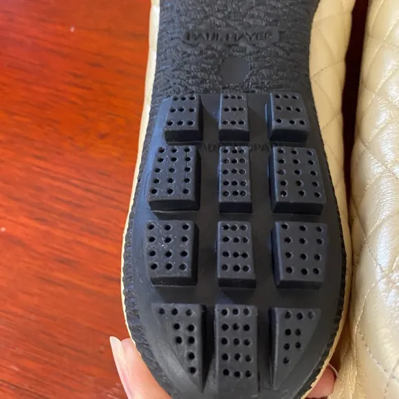 NWT Paul Mayer cozy quilted ballet flat gold of Sz 7.5