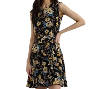 NWT Ralph Lauren Black and White Sleeveless Midi Sundress
