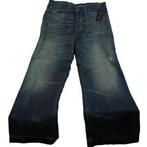 NWT Ralph Lauren BLACK LABEL DISTRESSED 5-Pocket BLUE JEANS $395 MENS Size 33-30
