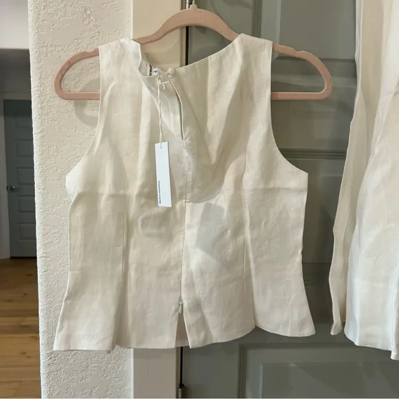NWT Reformation Moya Linen Two Piece Set Skirt Top Anthropologie