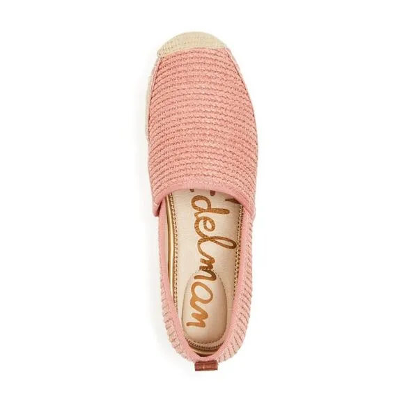 NWT SAM EDELMAN Womens Pink Khloe Toe Platform Slip On Espadrille Shoes 8.5 M