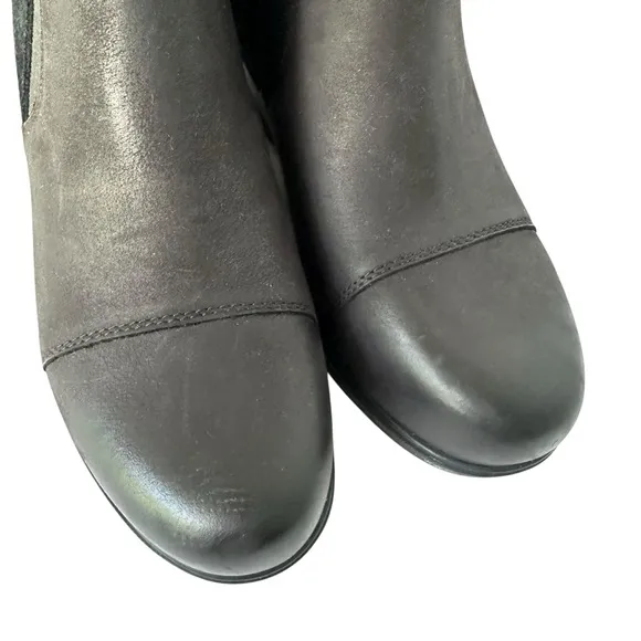 NWT Sorel Evie leather suede bootie black ankle boots waterproof winter 7.5
