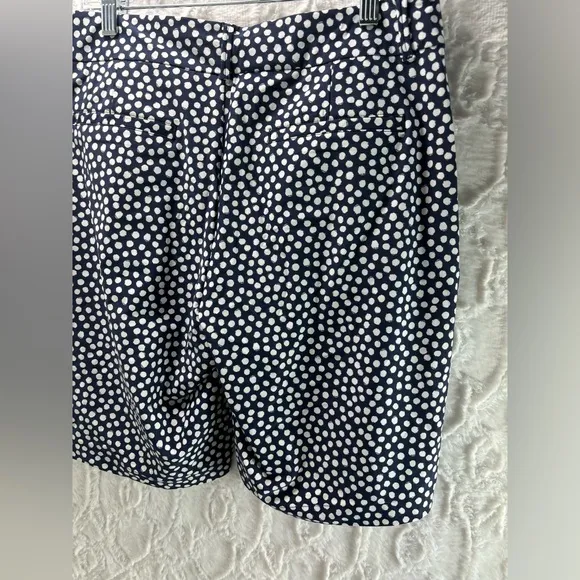 NWT Spanx Navy Blue Painted Dot Sunshine 10” Women’s Shorts, Size Medium
