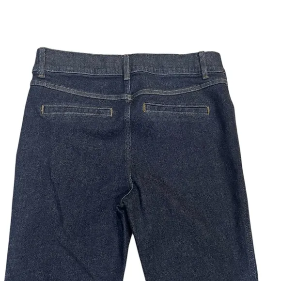 NWT SPANX Pintuck Flare Jeans | Raw Indigo | Size L (10-12 | Sculpting High Rise