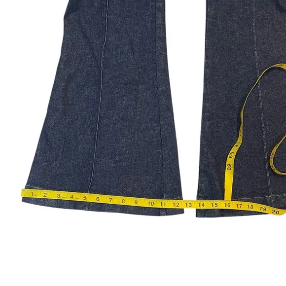 NWT SPANX Pintuck Flare Jeans | Raw Indigo | Size L (10-12 | Sculpting High Rise