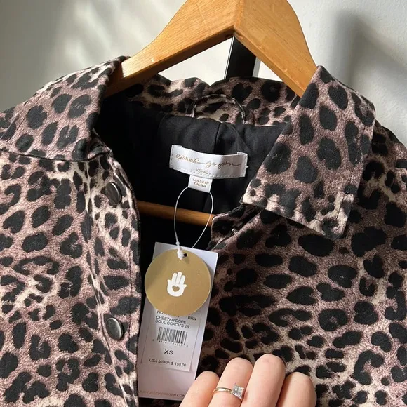 NWT Spiritual Gangster leopard print coat jacket XS