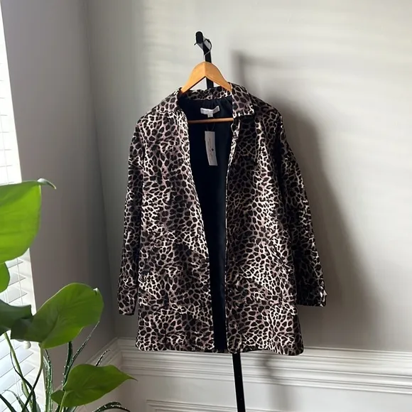 NWT Spiritual Gangster leopard print coat jacket XS