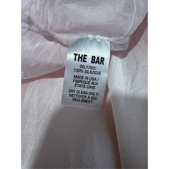 NWT The Bar Pierre Silk Satin Cowl Back Backless Gown Rose Size 6 $598