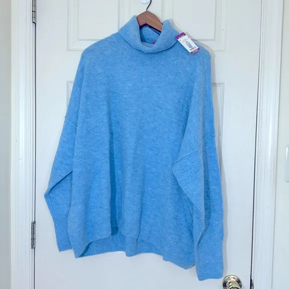 NWT Vince Camuto Light Blue Turtleneck SuperSoft Sweater Size XXL