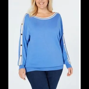 NWT Charter Club trimmed sleeve sweater