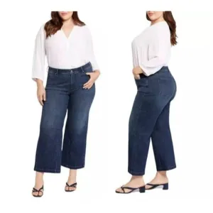 NYDJ Teresa Jeans  Womens Size 24W  NWOT  Wide Leg Ankle Lift Tuck Jeans