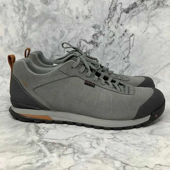 Oboz Size 12W Charcoal Bozeman Low Leather Shoes Casual Hiking Lace Up P27-17