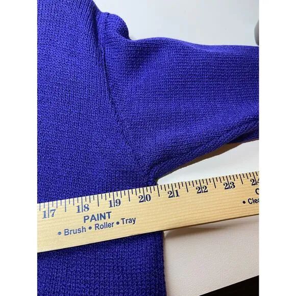 Old Money Ann Caron Heritage Purple Womens Small Vintage Retro Coquette Sweater