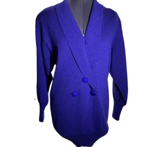 Old Money Ann Caron Heritage Purple Womens Small Vintage Retro Coquette Sweater