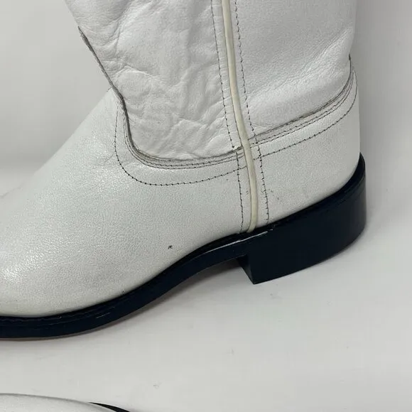 Old West women's roper cowboy boots 7 white