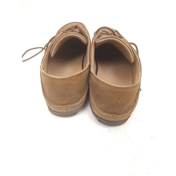 Olukai Mens Hamakua Poko Shoes Brown Leather Casual Lace Up Size 13