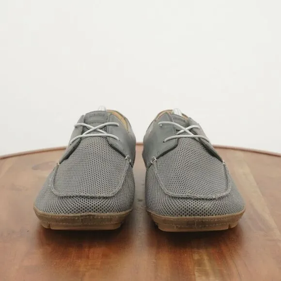 Olukai Mens Mano Mesh Slip On Boat Shoes Size 11.5 Grey Leather Casual