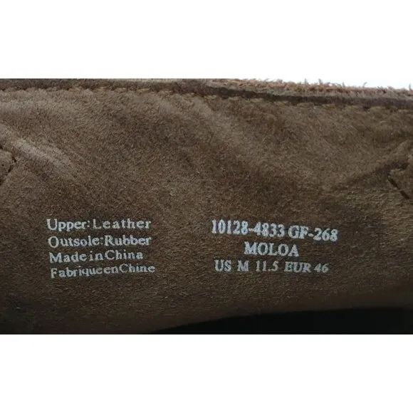 Olukai Moloa Brown Leather Slip On Shoes Men's 11.5