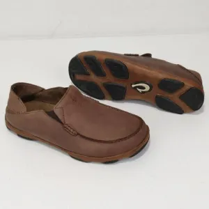 Olukai Moloa Brown Leather Slip On Shoes Men's 11.5