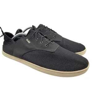 Olukai Nohea Moku Casual Boat Shoes Black Loafers Mens Size 12 Laces Comfort