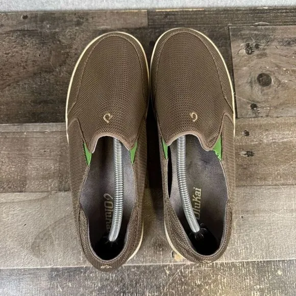 Olukai Nohea Mesh Slip On Shoes Mens 10 Brown  Loafers Sneakers Comfort