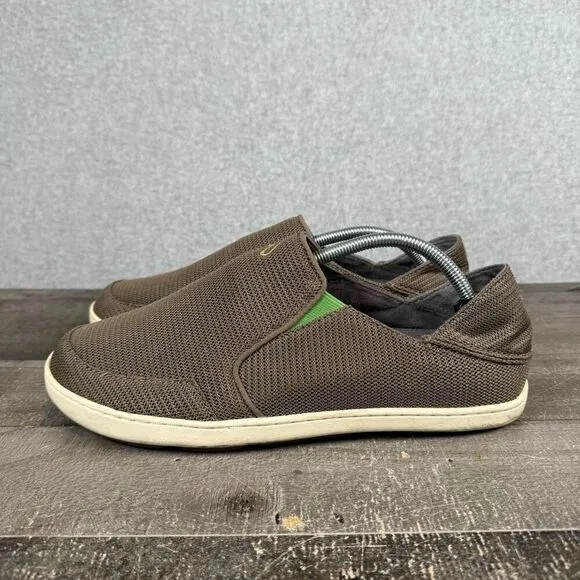Olukai Nohea Mesh Slip On Shoes Mens 10 Brown  Loafers Sneakers Comfort