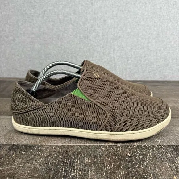 Olukai Nohea Mesh Slip On Shoes Mens 10 Brown  Loafers Sneakers Comfort