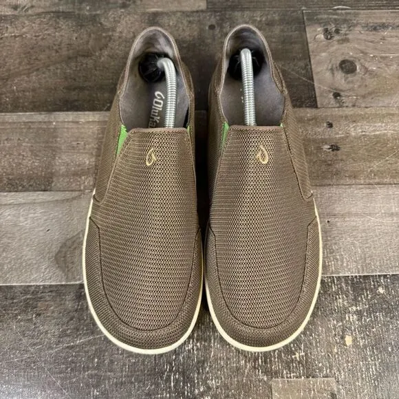 Olukai Nohea Mesh Slip On Shoes Mens 10 Brown  Loafers Sneakers Comfort