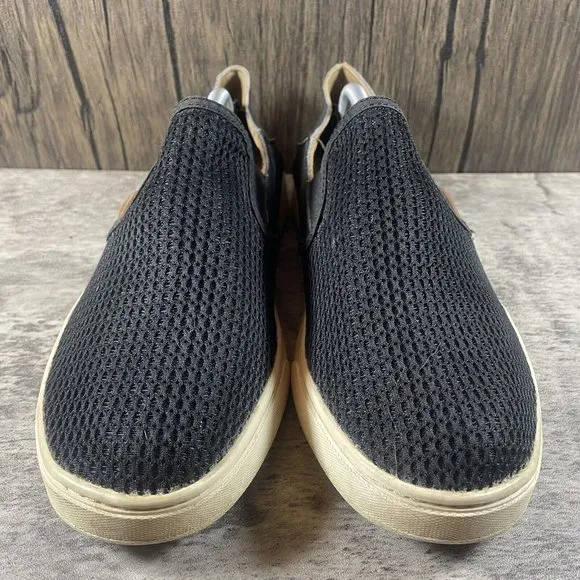 OLUKAI Pehuea Black Mesh Slip On Comfort Casual Sneakers Shoes Women’s Size 9