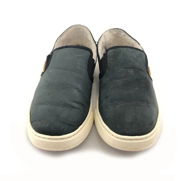 OluKai Pehuea Heu Leather Drop Heel Slip on Shoes 7