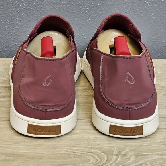 Olukai Pehuea Shoes Womens Size 10 Sneakers Slip On Casual Red Ginger Round Toe