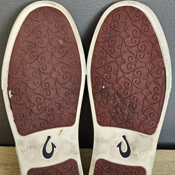 Olukai Pehuea Shoes Womens Size 10 Sneakers Slip On Casual Red Ginger Round Toe