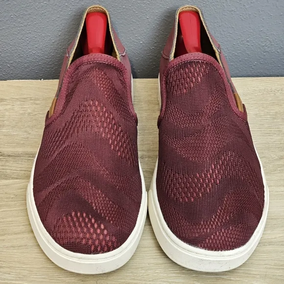 Olukai Pehuea Shoes Womens Size 10 Sneakers Slip On Casual Red Ginger Round Toe