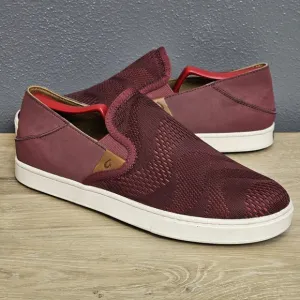 Olukai Pehuea Shoes Womens Size 10 Sneakers Slip On Casual Red Ginger Round Toe