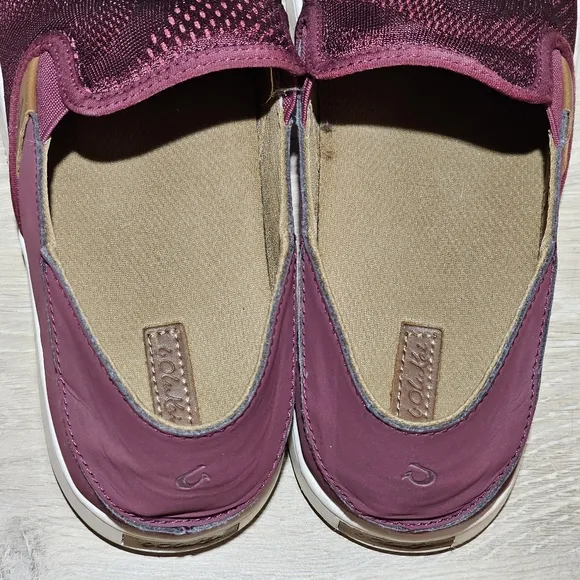 Olukai Pehuea Shoes Womens Size 10 Sneakers Slip On Casual Red Ginger Round Toe
