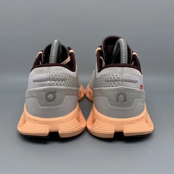 On Cloud X Gray Peach Running Shoes Women’s Sz 9.5