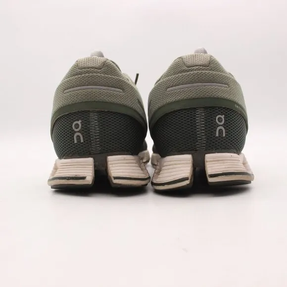 On Running Cloud 5 Men's 9 Running Athletic Shoes Olive/White Slip On Sneakers