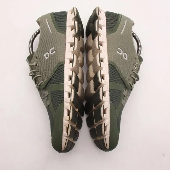 On Running Cloud 5 Men's 9 Running Athletic Shoes Olive/White Slip On Sneakers