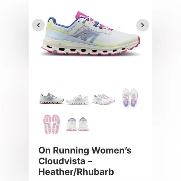 On Running Women's Cloudvista Shoes - Heather/Rhubarb US women’s Size 9